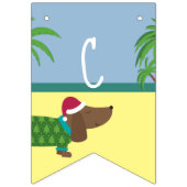 Kerst van de Cute Puppy Dog in juli Vlaggetjes (Eerste vlag)