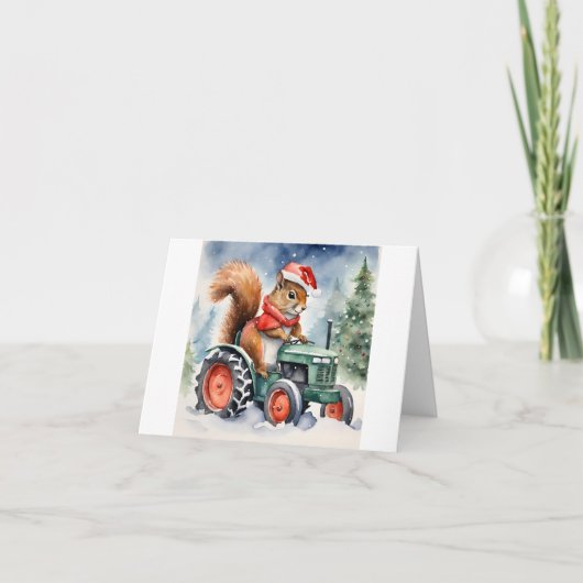 Kerst van de eekhoorn kaart (Voorkant)