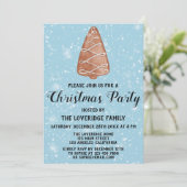 Kerst van de feestdag: Blauwe sneeuw Kaart (Staand voorkant)