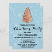 Kerst van de feestdag: Blauwe sneeuw Kaart (Voorkant / Achterkant)