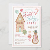 Kerst van de feestdag in Gingerbrood House Sweet H Kaart (Voorkant)