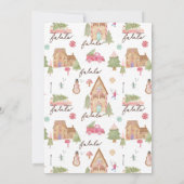 Kerst van de feestdag in Gingerbrood House Sweet H Kaart (Achterkant)