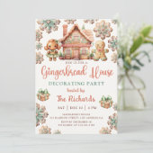 Kerst van de feestdag in het keukenhuis kaart (Staand voorkant)