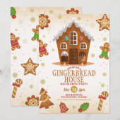 Kerst van de feestdag in het keukenhuis kaart (Voorkant / Achterkant)