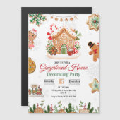 Kerst van de feestdag in het keukenhuis magnetische uitnodiging (Voorkant / Achterkant)