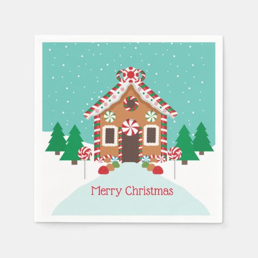 Kerst van de feestdag servet (Voorkant)