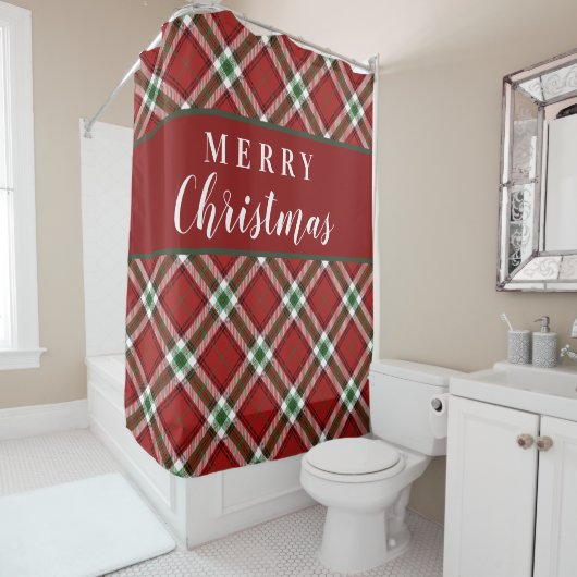 Kerst van de gevechtsindustrie douchegordijn (In situ)