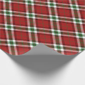Kerst van de gevechtsindustrie Tartan Pset Red Gre Cadeaupapier (Hoek)