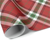 Kerst van de gevechtsindustrie Tartan Pset Red Gre Cadeaupapier (Rol Hoek)