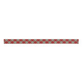 Kerst van de gevechtsindustrie Tartan Pset Red Gre Grosgrain Lint (Voorkant)