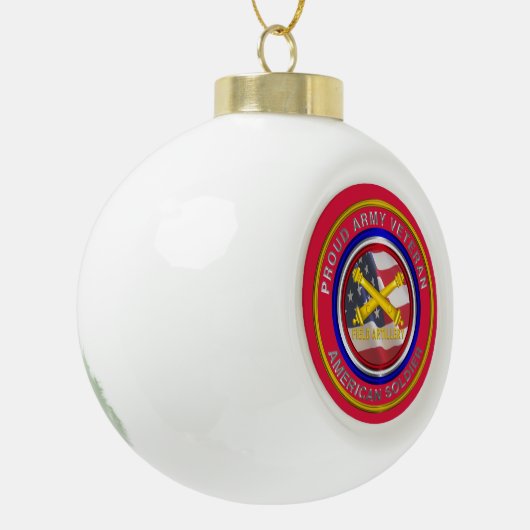 Kerst van de gevelartillerie van het leger keramische bal ornament (Links)