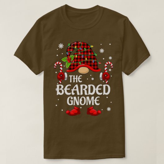 Kerst van de Gnome Familie Pajama T-shirt (Design voorkant)