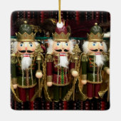 Kerst van de Golden Nutkraker Soldaten Keramisch Ornament (Achterkant)