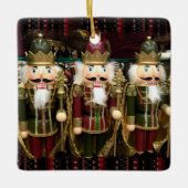 Kerst van de Golden Nutkraker Soldaten Keramisch Ornament (Voorkant)