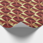 Kerst van de gouden en wijngaarden cadeaupapier (Hoek)