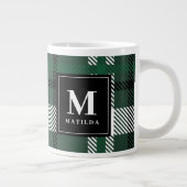 Kerst van de groene en zwarte tartan grote koffiekop (Rechts)