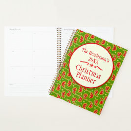 Kerst van de groene familie Paisley Planner