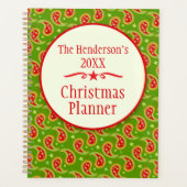 Kerst van de groene familie Paisley Planner (Voorkant)