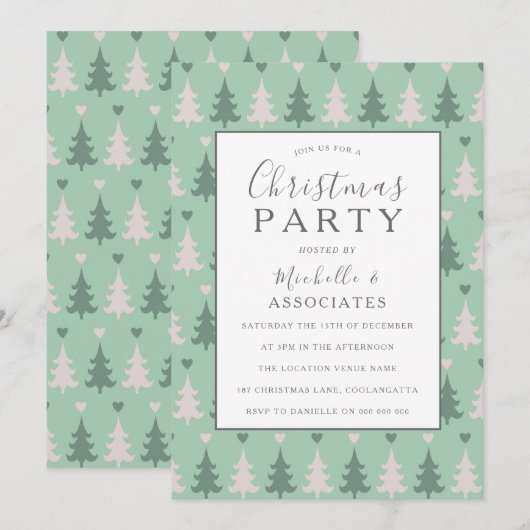 Kerst van de groene kerstboom kaart (Voorkant / Achterkant)