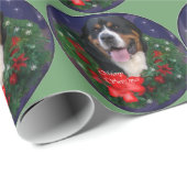 Kerst van de grote Zwitserse berghond Cadeaupapier (Rol Hoek)