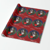 Kerst van de grote Zwitserse berghond Cadeaupapier (Uitgerold)