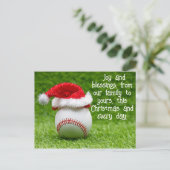 Kerst van de honkbal met bal en kerstboom feestdagenkaart (Staand voorkant)