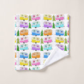Kerst van de kampeerwagens met kerstaven met kerst bad handdoek (Wasdoekje)