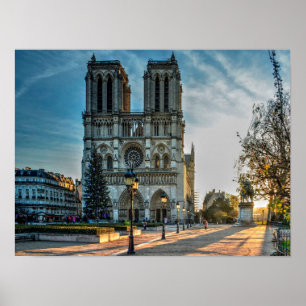 Kerst van de kathedraal van Notre Dame Poster