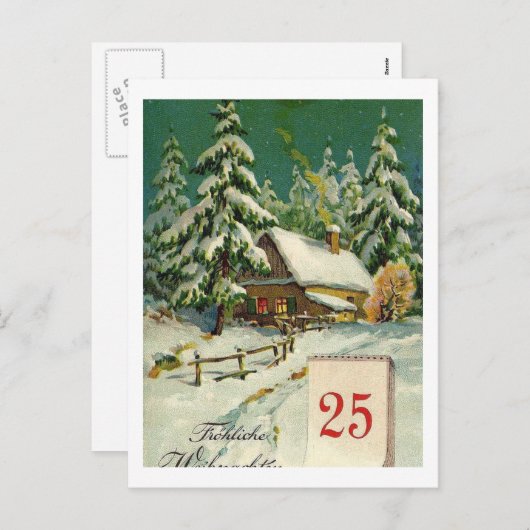 kerst van de kerst feestdagenkaart (Voorkant / Achterkant)