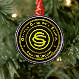 Kerst van de kerst van de legerofficier metalen ornament