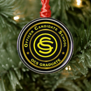 Kerst van de kerst van de legerofficier metalen ornament