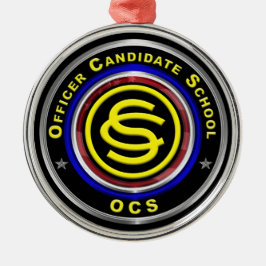 Kerst van de kerst van de legerofficier metalen ornament