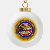 Kerst van de kerst van de veteranenverpleegster keramische bal ornament (Voorkant)