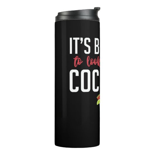 Kerst van de kerstcadeau voor de barman thermosbeker (Gedraaid links)