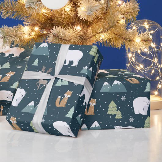 Kerst van de kerstfeestdag in de wolken cadeaupapier (Feestdagen)