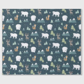 Kerst van de kerstfeestdag in de wolken cadeaupapier (Vlak)