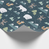 Kerst van de kerstfeestdag in de wolken cadeaupapier (Hoek)