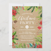 Kerst van de kerstfeestdag in Floral Kraft Kaart (Voorkant)