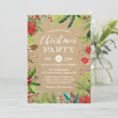 Kerst van de kerstfeestdag in Floral Kraft Kaart (Staand voorkant)