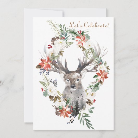 Kerst van de kerstfeestdag in het Magische Bossen Kaart (Voorkant)