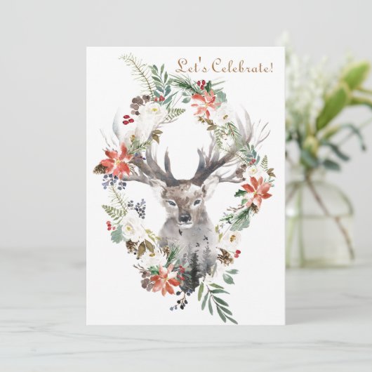 Kerst van de kerstfeestdag in het Magische Bossen Kaart (Staand voorkant)