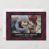 Kerst van de kerstfoto van Bourgogne en zwarte fee Feestdagenkaart (Voorkant)