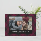 Kerst van de kerstfoto van Bourgogne en zwarte fee Feestdagenkaart (Staand voorkant)