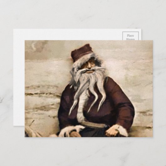 kerst van de Kerstman Briefkaart (Voorkant / Achterkant)