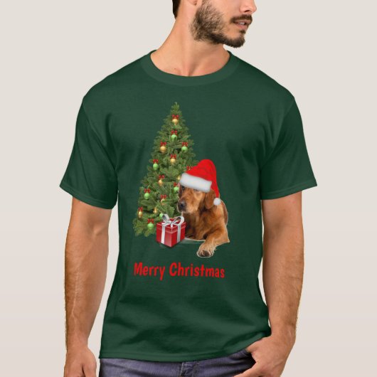 Kerst van de Kerstman met de gouden kruitster T-shirt (Voorkant)