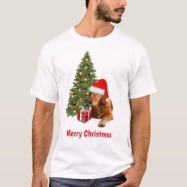 Kerst van de Kerstman met de gouden kruitster T-shirt