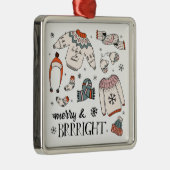 Kerst van de kleding en de winter van het merk metalen ornament (Rechts)