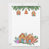 Kerst van de Koekjesbeurs van het Huis van Gingerb Kaart (Achterkant)
