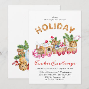 Kerst van de Koekjesbeurs van het Huis van Gingerb Kaart