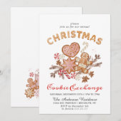 Kerst van de Koekjesbeurs van het Huis van Gingerb Kaart (Voorkant / Achterkant)